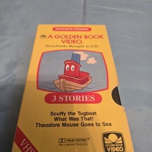 Golden Book: 3 Favorite Stories (VHS, 1985) Scuffy The Tugboat, Theodore Mouse+